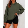 Zeagoo Womens Oversized Hoodies Pullover Fleece Hooded Sweatshirt Trendy(Army Green)