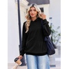 Zeagoo Womens Oversized Hoodies Pullover Fleece Hooded Sweatshirt Trendy(Black)