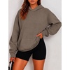 Zeagoo Womens Oversized Hoodies Pullover Fleece Hooded Sweatshirt Trendy(Grey)