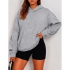 Zeagoo Womens Oversized Hoodies Pullover Fleece Hooded Sweatshirt Trendy(Light Grey)