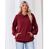 Zeagoo Womens Oversized Hoodies Pullover Fleece Hooded Sweatshirt Trendy(Wine Red)