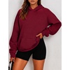 Zeagoo Womens Oversized Hoodies Pullover Fleece Hooded Sweatshirt Trendy(Wine Red)