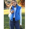 Zeagoo Womens Puffer Vest Ladies Sleeveless Zip Up Outerwear(Blue)
