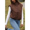 Zeagoo Womens Puffer Vest Ladies Sleeveless Zip Up Outerwear(Chocolate Brown)