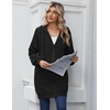 Zeagoo Women’s Zip Up Hoodies Long Sleeve Long Tunic Sweatshirts Oversized(01 Black)