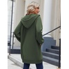 Zeagoo Women’s Zip Up Hoodies Long Sleeve Long Tunic Sweatshirts Oversized(Army Green)