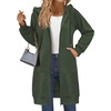 Zeagoo Women’s Zip Up Hoodies Long Sleeve Long Tunic Sweatshirts Oversized(Army Green)