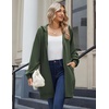 Zeagoo Women’s Zip Up Hoodies Long Sleeve Long Tunic Sweatshirts Oversized(Army Green)