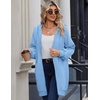 Zeagoo Women’s Zip Up Hoodies Long Sleeve Long Tunic Sweatshirts Oversized(Baby Blue)