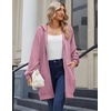 Zeagoo Women’s Zip Up Hoodies Long Sleeve Long Tunic Sweatshirts Oversized(Dusty Rose)