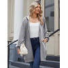 Zeagoo Women’s Zip Up Hoodies Long Sleeve Long Tunic Sweatshirts Oversized(Light Grey)