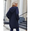 Zeagoo Women’s Zip Up Hoodies Long Sleeve Long Tunic Sweatshirts Oversized(Navy)