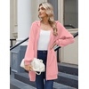 Zeagoo Women’s Zip Up Hoodies Long Sleeve Long Tunic Sweatshirts Oversized(Pink)