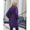 Zeagoo Women’s Zip Up Hoodies Long Sleeve Long Tunic Sweatshirts Oversized(Purple)
