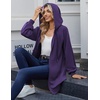 Zeagoo Women’s Zip Up Hoodies Long Sleeve Long Tunic Sweatshirts Oversized(Purple)