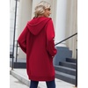 Zeagoo Women’s Zip Up Hoodies Long Sleeve Long Tunic Sweatshirts Oversized(Red)