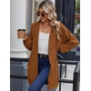 Zeagoo Women’s Zip Up Hoodies Long Sleeve Long Tunic Sweatshirts Oversized(Rust)