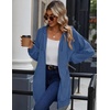 Zeagoo Women’s Zip Up Hoodies Long Sleeve Long Tunic Sweatshirts Oversized(Slate Blue)