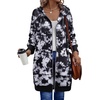Zeagoo Women’s Zip Up Hoodies Long Sleeve Long Tunic Sweatshirts Oversized(Tie Dye)