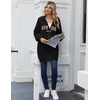 Zeagoo Women’s Zip Up Hoodies Long Sleeve Long Tunic Sweatshirts Oversized(Zm218)