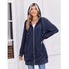Zeagoo Women’s Zip Up Hoodies Long Tunic Sweatshirts Oversized Fleece Casual Long Sleeve 2026 Fall Hoodie Jacket Coat(Navy)