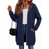 Zeagoo Women’s Zip Up Hoodies Long Tunic Sweatshirts Oversized Fleece Casual Long Sleeve 2026 Fall Hoodie Jacket Coat(Navy)
