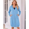 Zeagoo Women’s Zip Up Hoodies Oversized Fleece Long Tunic Sweatshirts Casual Long Sleeve 2026 Fall Hoodie Jacket Coat(Baby Blue)