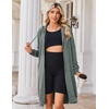 Zeagoo Women’s Zip Up Hoodies Oversized Fleece Long Tunic Sweatshirts Casual Long Sleeve 2026 Fall Hoodie Jacket Coat(D-grey Green)