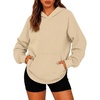 Zeagoo Womens Oversized Hoodies Pullover Fleece Hooded Sweatshirt Trendy(Light Brown)