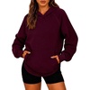 Zeagoo Womens Oversized Hoodies Pullover Fleece Hooded Sweatshirt Trendy(Red)