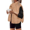 Zeagoo Womens Puffer Vest Ladies Sleeveless Zip Up Outerwear(Khaki)