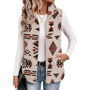 Zeagoo Vest For Women Sleeveless Sherpa Fleece Jackets Zip Up Fall Coats(Multicolor 533)