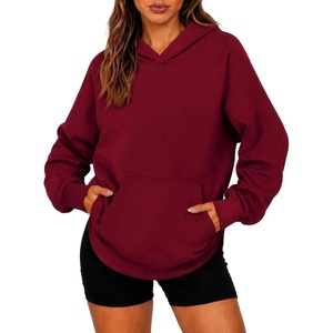 Zeagoo Womens Oversized Hoodies Pullover Fleece Hooded Sweatshirt Trendy(Wine Red)