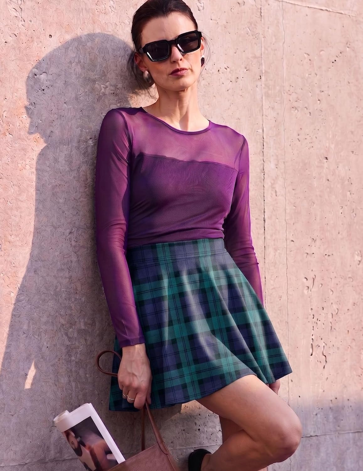 image:imageZeagoo Womens Skirt Basic Mini Skater Skirt 2026 Summer Skirts Stretchable High Waist ALine Party Club SkirtsGw563