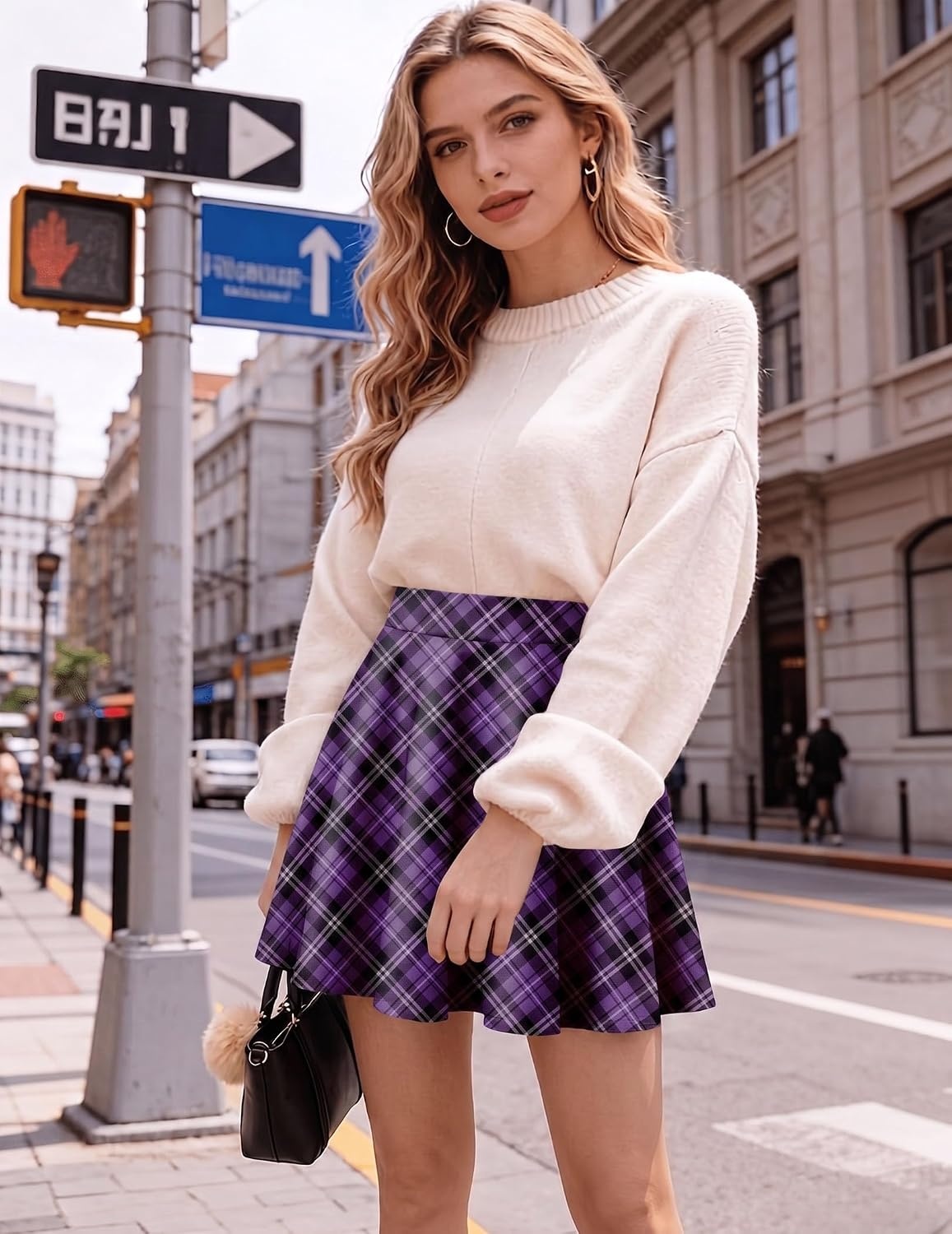 image:imageZeagoo Womens Skirt Basic Mini Skater Skirt 2026 Summer Skirts Stretchable High Waist ALine Party Club SkirtsGz332