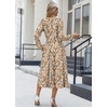 Zeagoo Long Sleeve Dresses for Women 2026 Fall Winter Casual Flowy A-Line Boho Midi Party Long Dress with Pockets(Apricot Floral)