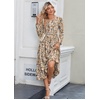 Zeagoo Long Sleeve Dresses for Women 2026 Fall Winter Casual Flowy A-Line Boho Midi Party Long Dress with Pockets(Apricot Floral)