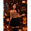 Zeagoo Women’s Skirt Basic Mini Skater Skirt 2026 Summer Skirts Stretchable High Waist A-Line Party Club Skirts(01 Black)