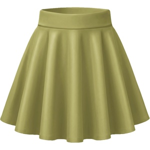 Zeagoo Women’s Skirt Basic Mini Skater Skirt 2026 Summer Skirts Stretchable High Waist A-Line Party Club Skirts(Lime Green)